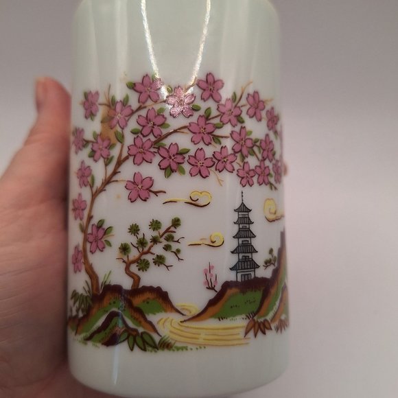 ANDRE RICHARD PORCELAIN VASE CHERRY BLOSSOM 4.25" - Picture 7 of 8